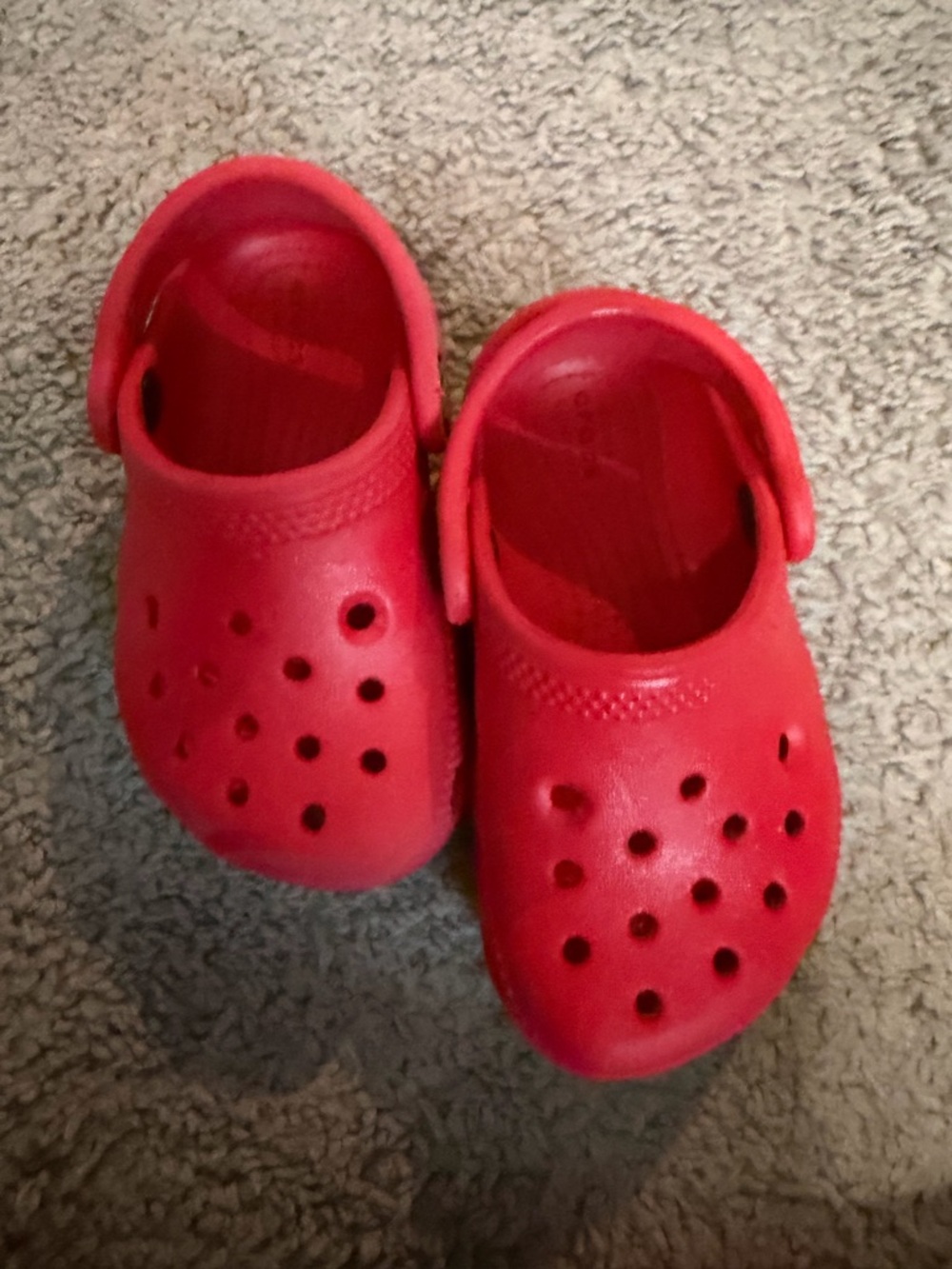 CROCS Kids Red Classic Clog Sandals